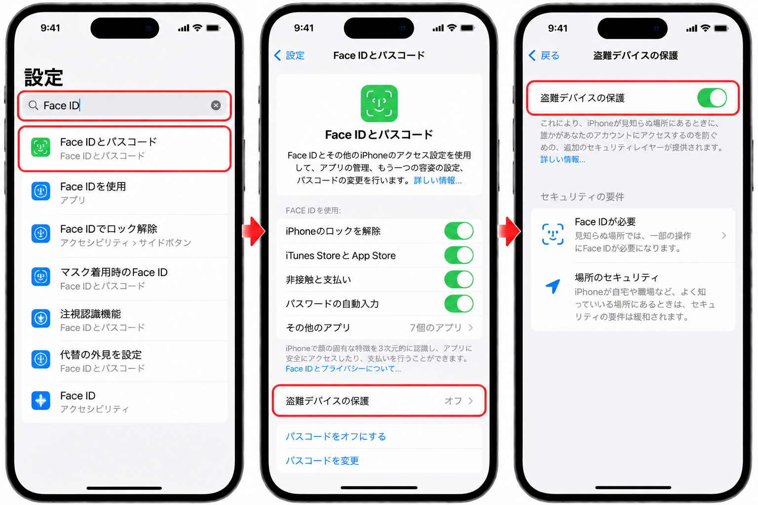 盗難デバイス保護